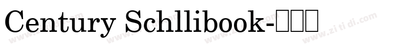 Century Schllibook字体转换